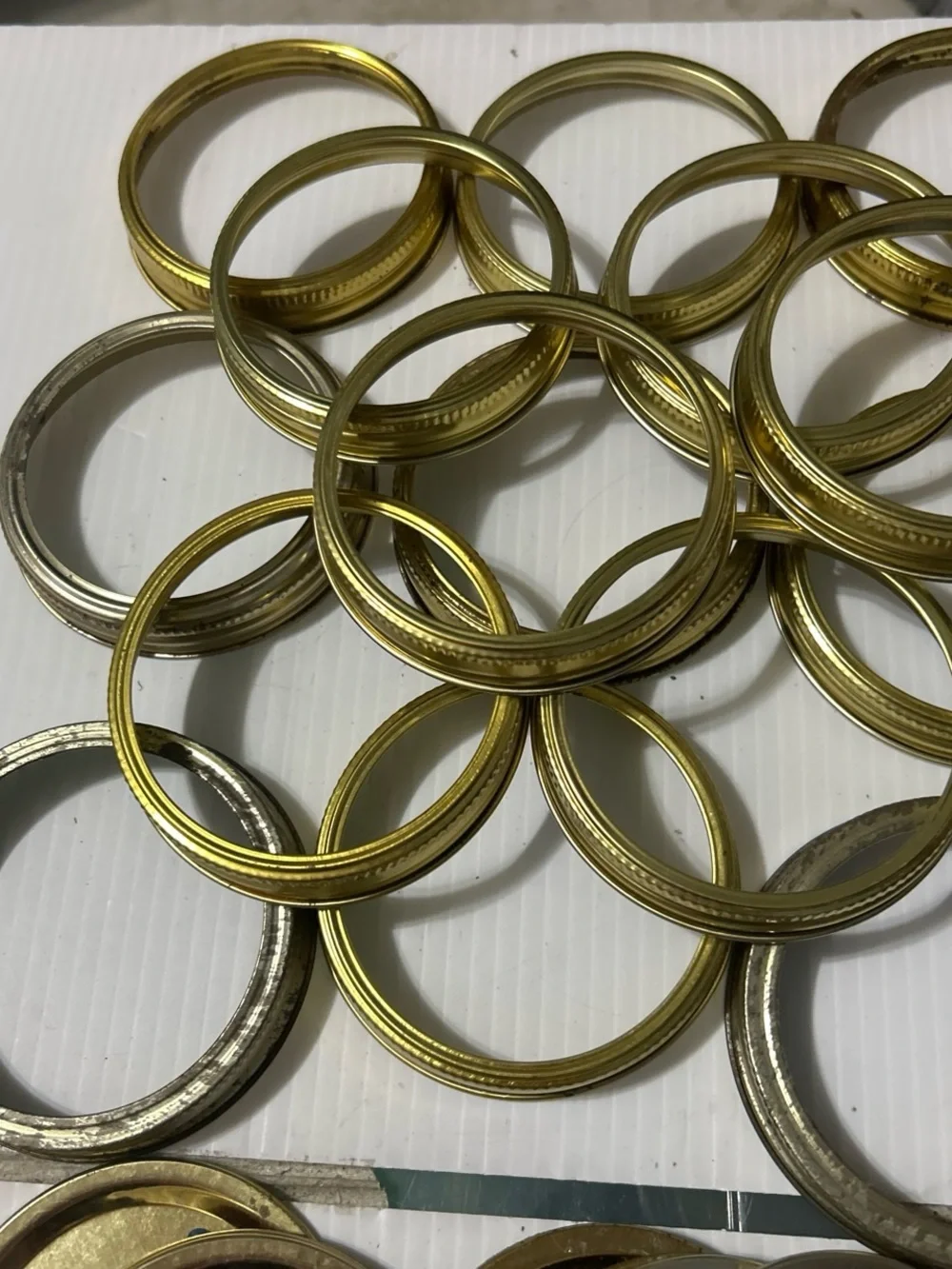 Gold Metal Mason Jar Rings and Lids – Multipack Storage Hardware